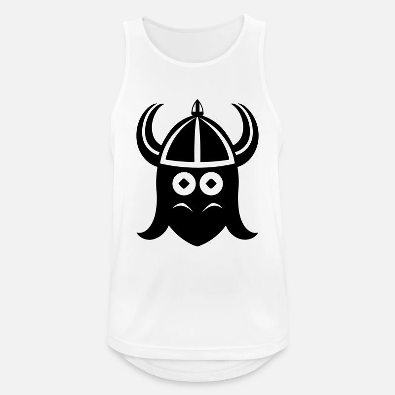 Wikingerhelm Krieger - Männer Tank Top atmungsaktiv - Weiß
