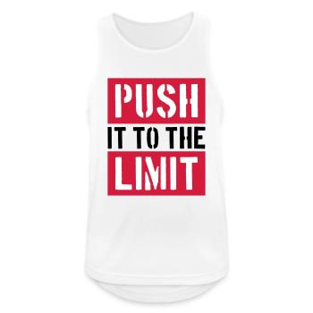 Push It To The Limit Spruch Fitness - Männer Tank Top atmungsaktiv - Weiß - Vorne - Nick (188cm)