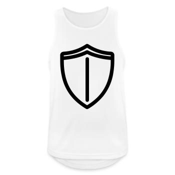 Schild - Männer Tank Top atmungsaktiv - Weiß - Vorne - Nick (188cm)