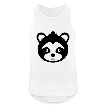 Panda-Kopf - Männer Tank Top atmungsaktiv - Weiß - Vorne - Nick (188cm)