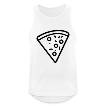 part de pizza - Débardeur respirant Homme - blanc - Devant - Nick (188cm)