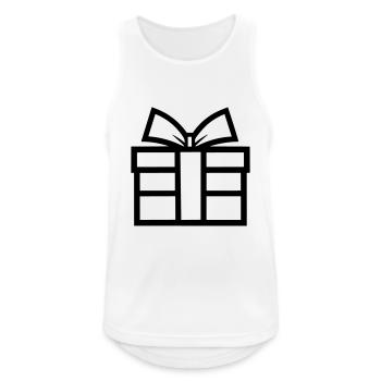 Boite icon de cadeau - Débardeur respirant Homme - blanc - Devant - Nick (188cm)