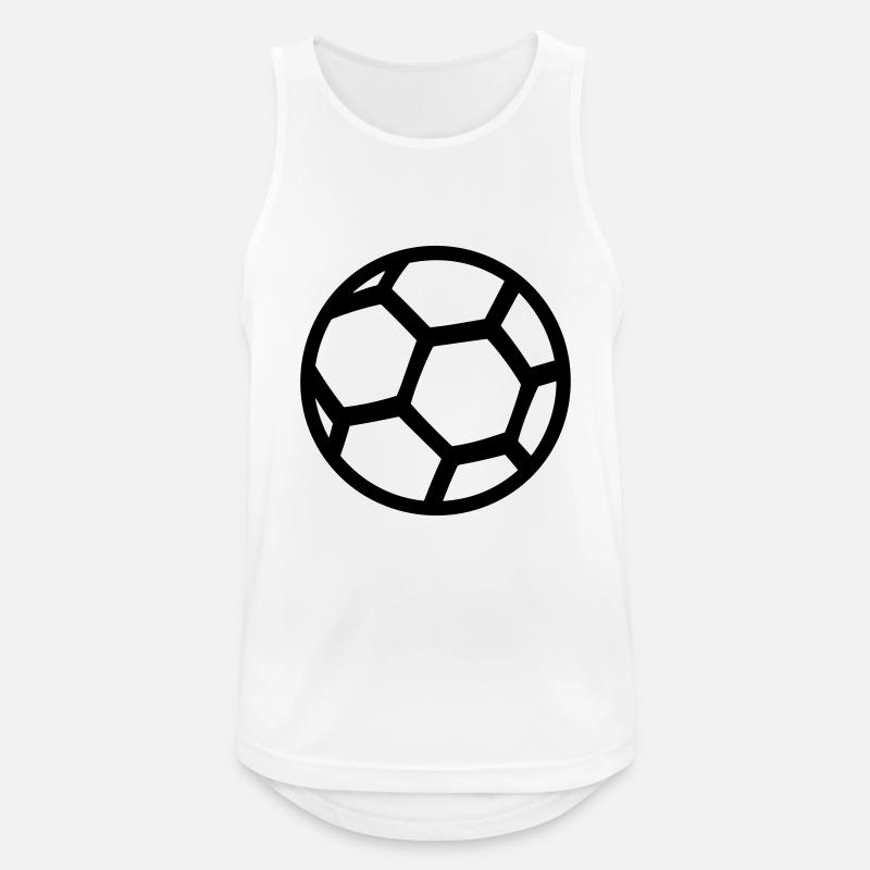 Fußball - Männer Tank Top atmungsaktiv - Weiß