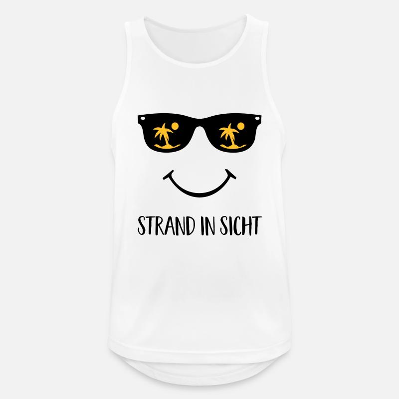 Strand in Sicht - Männer Tank Top atmungsaktiv - Weiß