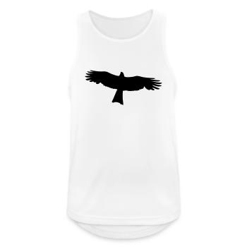 Falke - Raubvogel - Männer Tank Top atmungsaktiv - Weiß - Vorne - Nick (188cm)