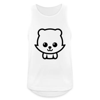 Fuchs - Männer Tank Top atmungsaktiv - Weiß - Vorne - Nick (188cm)