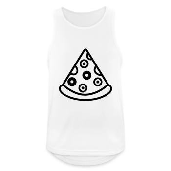 part de pizza - Débardeur respirant Homme - blanc - Devant - Nick (188cm)