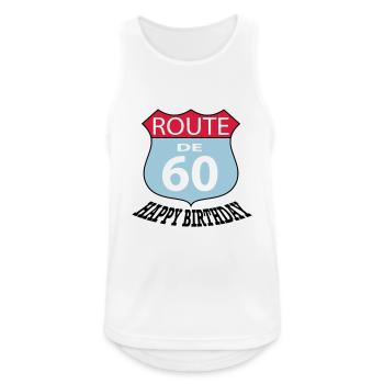 Birthday Birthday Route 60 - Men's Breathable Tank Top - white - Front - Nick (188cm)