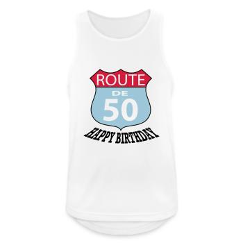 Birthday Birthday Route 50 - Men's Breathable Tank Top - white - Front - Nick (188cm)