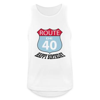 Birthday Birthday Route 40 - Men's Breathable Tank Top - white - Front - Nick (188cm)
