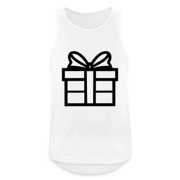 Boite icon de cadeau - Débardeur respirant Homme - blanc - Devant - Nick (188cm)
