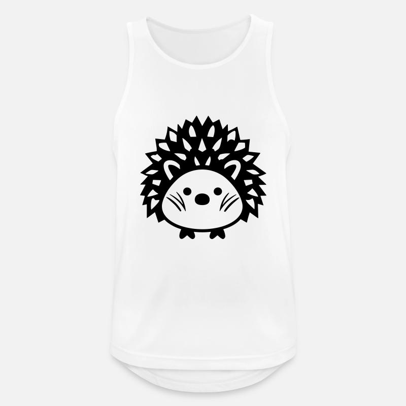 Igel - Männer Tank Top atmungsaktiv - Weiß