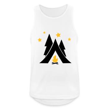 Zelt - Männer Tank Top atmungsaktiv - Weiß - Vorne - Nick (188cm)