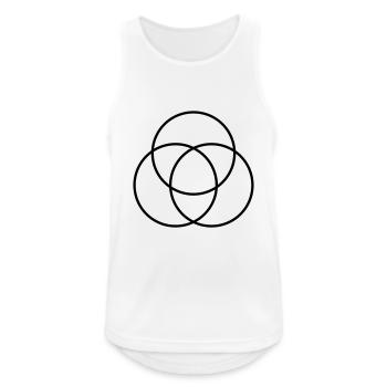 Three circles graphic DICK - Men's Breathable Tank Top - white - Front - Nick (188cm)