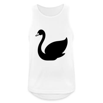 Cygne - Débardeur respirant Homme - blanc - Devant - Nick (188cm)