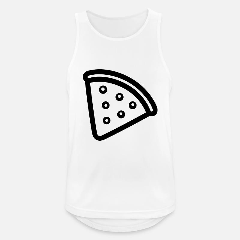 Pizzastück - Männer Tank Top atmungsaktiv - Weiß