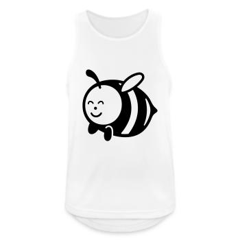Biene - Männer Tank Top atmungsaktiv - Weiß - Vorne - Nick (188cm)
