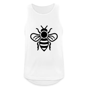 Biene - Männer Tank Top atmungsaktiv - Weiß - Vorne - Nick (188cm)