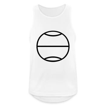 Balle de tennis - Débardeur respirant Homme - blanc - Devant - Nick (188cm)