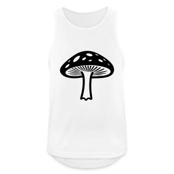 mushroom - Men's Breathable Tank Top - white - Front - Nick (188cm)