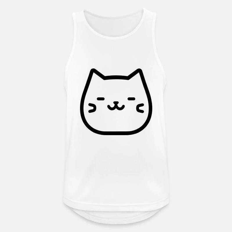 cat - Men's Breathable Tank Top - white
