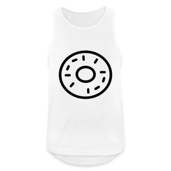 donut - Débardeur respirant Homme - blanc - Devant - Nick (188cm)