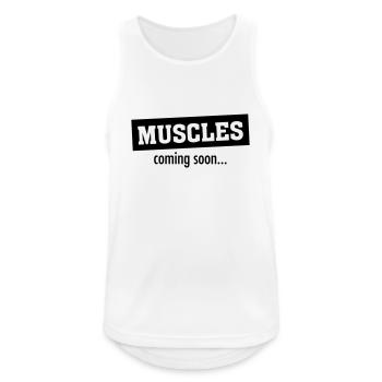 Muscles - Coming Soon - Men's Breathable Tank Top - white - Front - Nick (188cm)
