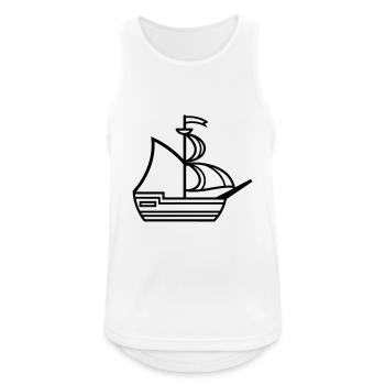 Bateau pirate - Débardeur respirant Homme - blanc - Devant - Nick (188cm)