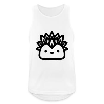 Igel - Männer Tank Top atmungsaktiv - Weiß - Vorne - Nick (188cm)