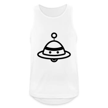 fliegende Untertasse - Männer Tank Top atmungsaktiv - Weiß - Vorne - Nick (188cm)