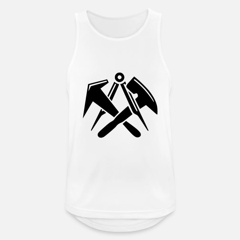 Couvreurs - Logo de signe de guilde - Débardeur respirant Homme - blanc
