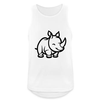 Rhinoceros - Men's Breathable Tank Top - white - Front - Nick (188cm)