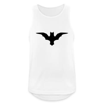 Fledermaus - Männer Tank Top atmungsaktiv - Weiß - Vorne - Nick (188cm)