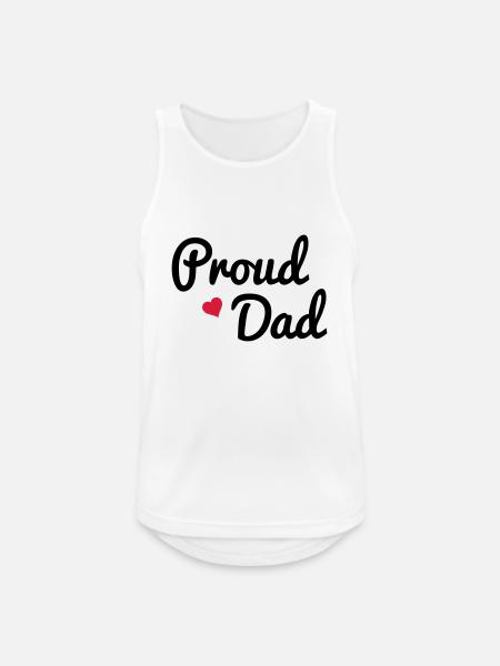 Proud Dad - Männer Tank Top atmungsaktiv - Weiß