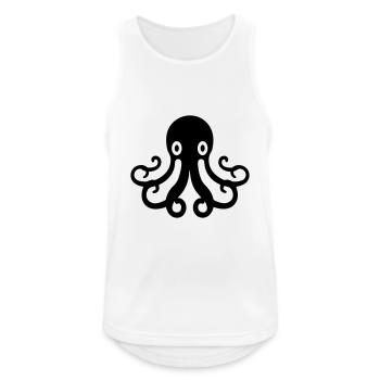 Krake - Männer Tank Top atmungsaktiv - Weiß - Vorne - Nick (188cm)
