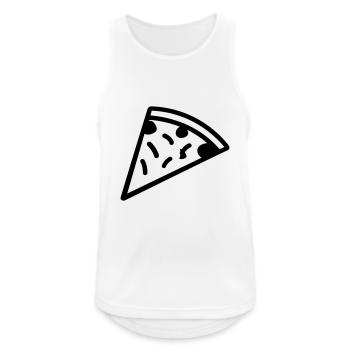 part de pizza - Débardeur respirant Homme - blanc - Devant - Nick (188cm)