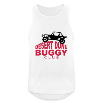 Wüstendüne Buggy - Männer Tank Top atmungsaktiv - Weiß - Vorne - Nick (188cm)