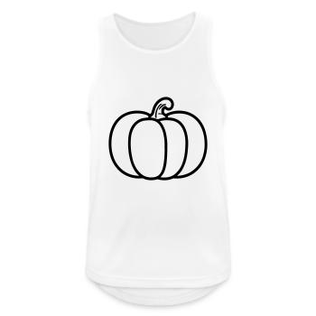 pumpkin - Men's Breathable Tank Top - white - Front - Nick (188cm)
