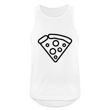part de pizza - Débardeur respirant Homme - blanc - Devant - Nick (188cm)