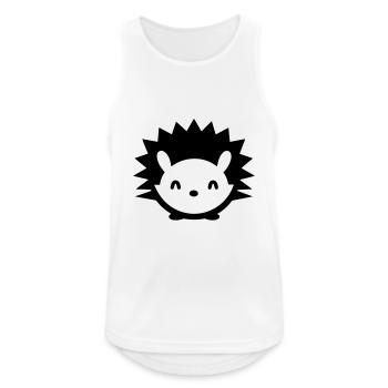 Igel - Männer Tank Top atmungsaktiv - Weiß - Vorne - Nick (188cm)