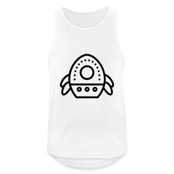 fliegende Untertasse - Männer Tank Top atmungsaktiv - Weiß - Vorne - Nick (188cm)