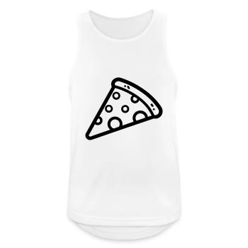 part de pizza - Débardeur respirant Homme - blanc - Devant - Nick (188cm)