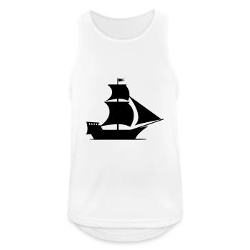 Bateau pirate - Débardeur respirant Homme - blanc - Devant - Nick (188cm)