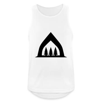 Camping tent - Men's Breathable Tank Top - white - Front - Nick (188cm)