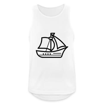 Bateau pirate - Débardeur respirant Homme - blanc - Devant - Nick (188cm)