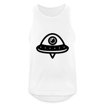 fliegende Untertasse - Männer Tank Top atmungsaktiv - Weiß - Vorne - Nick (188cm)