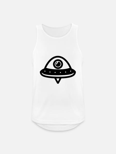flying saucer - Men's Breathable Tank Top - white