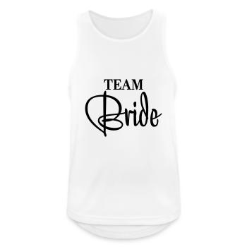 Team Bride - Männer Tank Top atmungsaktiv - Weiß - Vorne - Nick (188cm)