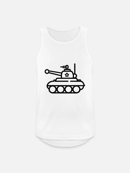tank - Men's Breathable Tank Top - white
