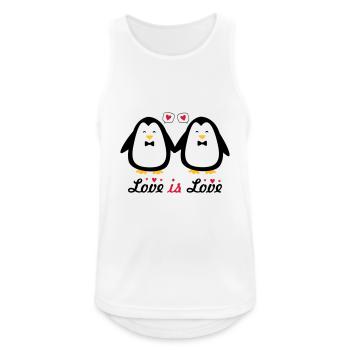 love is love gay pride - Débardeur respirant Homme - blanc - Devant - Nick (188cm)